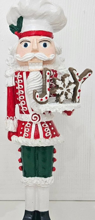 Festive Nutcracker Statue, Soldier Pastry Maker, Nutcracker Sculpture, Handmade Nutcracker Soldier Decor, Festive Soldier Decor
