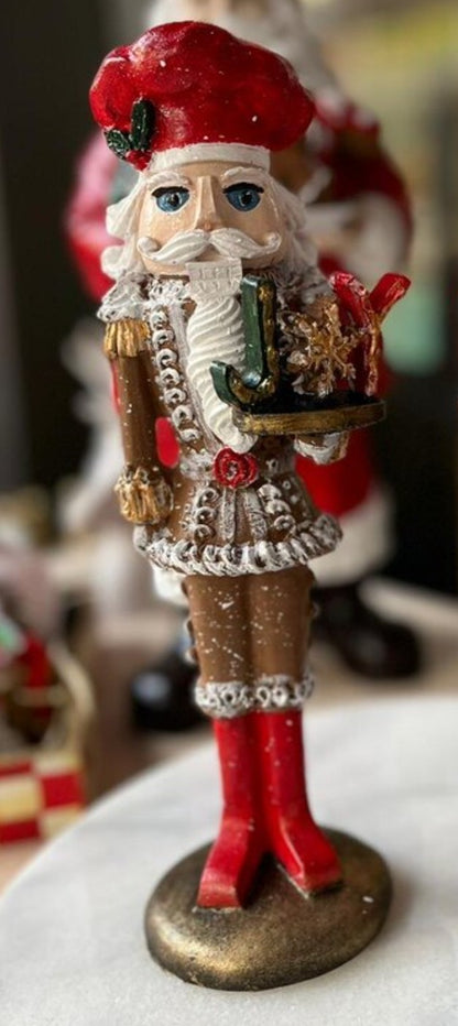 Festive Nutcracker Statue, Soldier Pastry Maker, Nutcracker Sculpture, Handmade Nutcracker Soldier Decor, Festive Soldier Decor