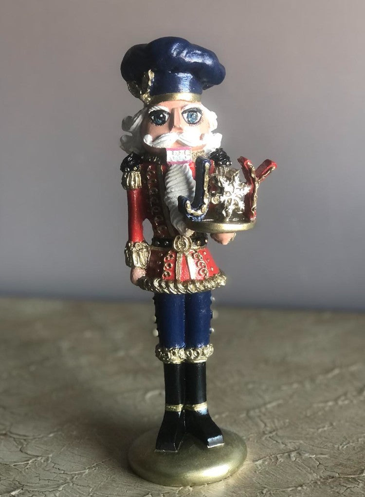Festive Nutcracker Statue, Soldier Pastry Maker, Nutcracker Sculpture, Handmade Nutcracker Soldier Decor, Festive Soldier Decor