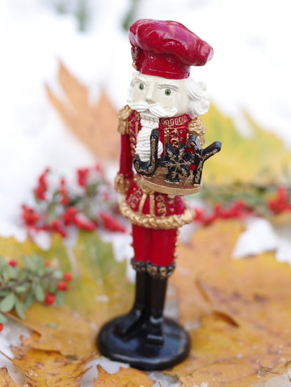 Festive Nutcracker Statue, Soldier Pastry Maker, Nutcracker Sculpture, Handmade Nutcracker Soldier Decor, Festive Soldier Decor