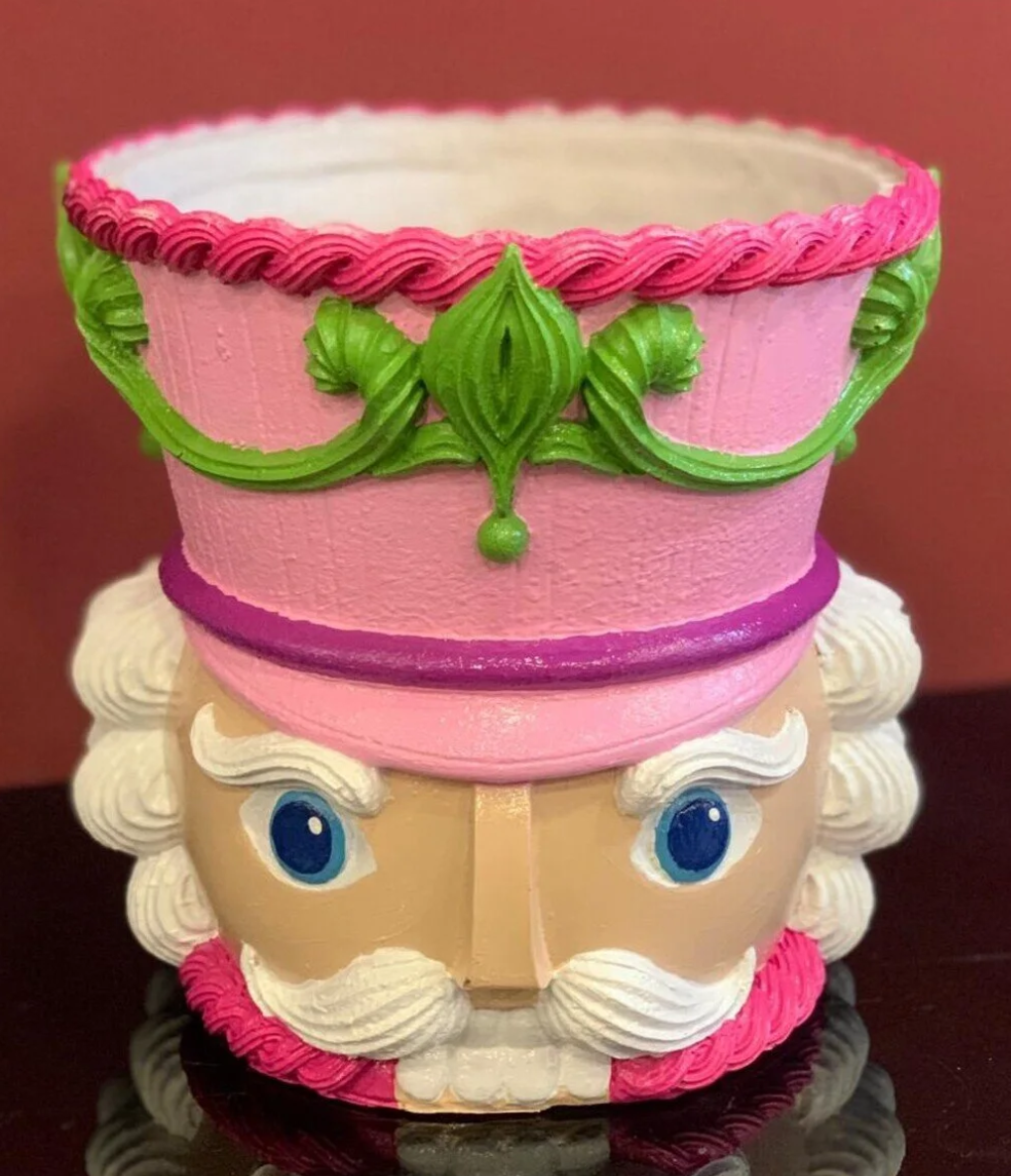 Christmas Nutcracker Pot Vase, Nutcracker Vase Planter, Nutcracker Planter, Nutcracker Vase, Holiday Nutcracker Pot Vase