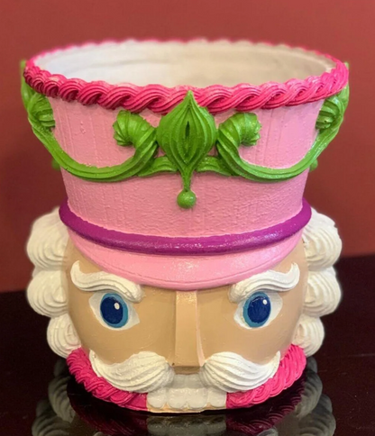 Christmas Nutcracker Pot Vase, Nutcracker Vase Planter, Nutcracker Planter, Nutcracker Vase, Holiday Nutcracker Pot Vase