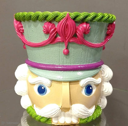 Christmas Nutcracker Pot Vase, Nutcracker Vase Planter, Nutcracker Planter, Nutcracker Vase, Holiday Nutcracker Pot Vase