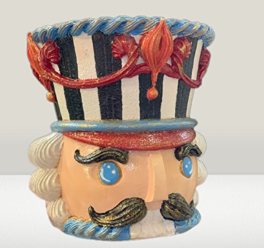 Christmas Nutcracker Pot Vase, Nutcracker Vase Planter, Nutcracker Planter, Nutcracker Vase, Holiday Nutcracker Pot Vase