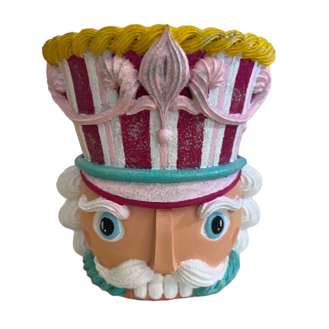 Christmas Nutcracker Pot Vase, Nutcracker Vase Planter, Nutcracker Planter, Nutcracker Vase, Holiday Nutcracker Pot Vase