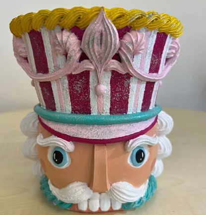 Christmas Nutcracker Pot Vase, Nutcracker Vase Planter, Nutcracker Planter, Nutcracker Vase, Holiday Nutcracker Pot Vase