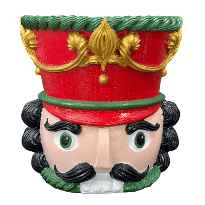 Christmas Nutcracker Pot Vase, Nutcracker Vase Planter, Nutcracker Planter, Nutcracker Vase, Holiday Nutcracker Pot Vase