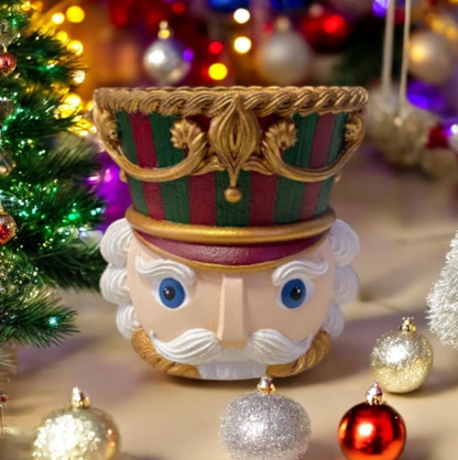 Christmas Nutcracker Pot Vase, Nutcracker Vase Planter, Nutcracker Planter, Nutcracker Vase, Holiday Nutcracker Pot Vase