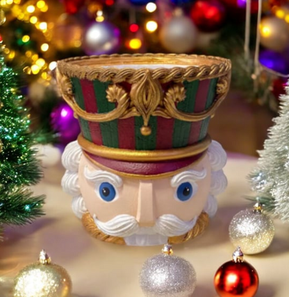 Christmas Nutcracker Pot Vase, Nutcracker Vase Planter, Nutcracker Planter, Nutcracker Vase, Holiday Nutcracker Pot Vase