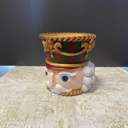 Christmas Nutcracker Pot Vase, Nutcracker Vase Planter, Nutcracker Planter, Nutcracker Vase, Holiday Nutcracker Pot Vase
