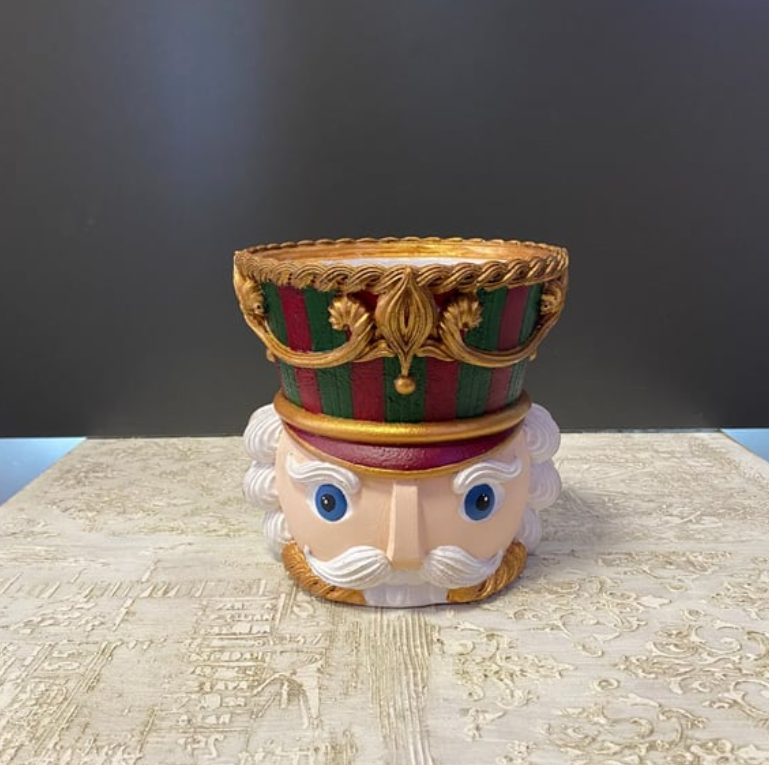 Christmas Nutcracker Pot Vase, Nutcracker Vase Planter, Nutcracker Planter, Nutcracker Vase, Holiday Nutcracker Pot Vase