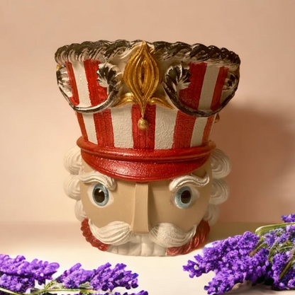 Christmas Nutcracker Pot Vase, Nutcracker Vase Planter, Nutcracker Planter, Nutcracker Vase, Holiday Nutcracker Pot Vase