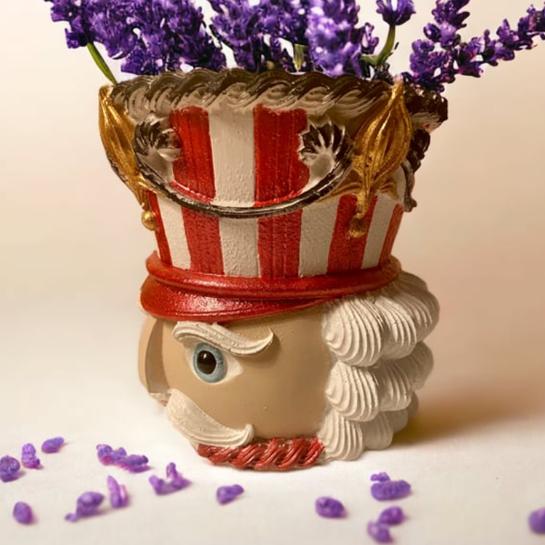Christmas Nutcracker Pot Vase, Nutcracker Vase Planter, Nutcracker Planter, Nutcracker Vase, Holiday Nutcracker Pot Vase