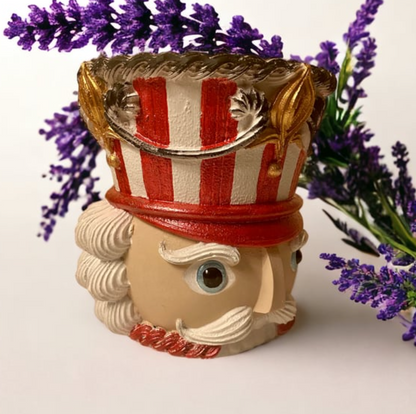 Christmas Nutcracker Pot Vase, Nutcracker Vase Planter, Nutcracker Planter, Nutcracker Vase, Holiday Nutcracker Pot Vase