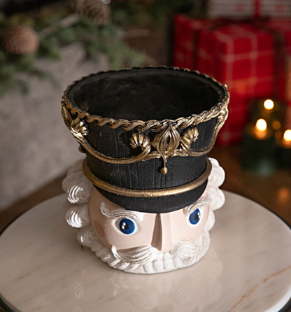 Christmas Nutcracker Pot Vase, Nutcracker Vase Planter, Nutcracker Planter, Nutcracker Vase, Holiday Nutcracker Pot Vase
