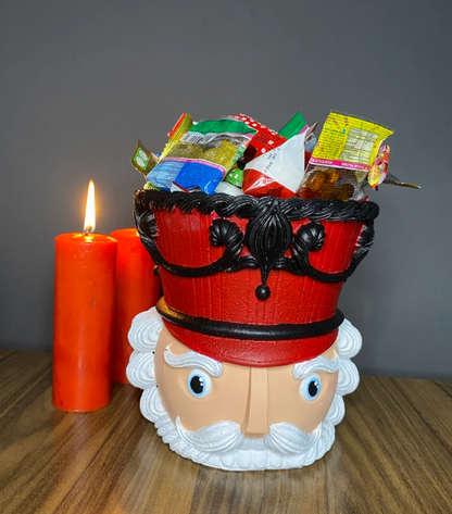 Christmas Nutcracker Pot Vase, Nutcracker Vase Planter, Nutcracker Planter, Nutcracker Vase, Holiday Nutcracker Pot Vase