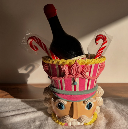 Christmas Nutcracker Pot Vase, Nutcracker Vase Planter, Nutcracker Planter, Nutcracker Vase, Holiday Nutcracker Pot Vase