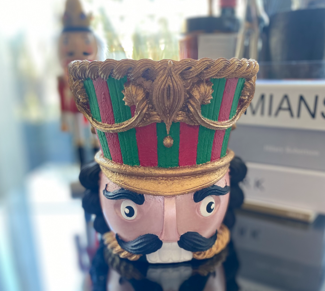 Christmas Nutcracker Pot Vase, Nutcracker Vase Planter, Nutcracker Planter, Nutcracker Vase, Holiday Nutcracker Pot Vase