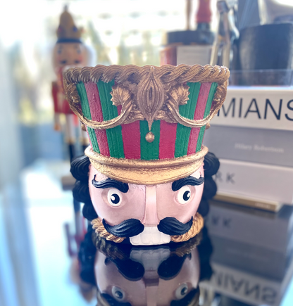 Christmas Nutcracker Pot Vase, Nutcracker Vase Planter, Nutcracker Planter, Nutcracker Vase, Holiday Nutcracker Pot Vase