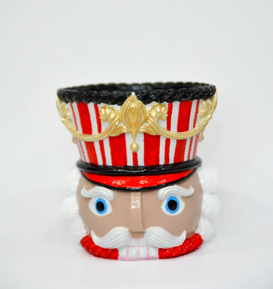 Christmas Nutcracker Pot Vase, Nutcracker Vase Planter, Nutcracker Planter, Nutcracker Vase, Holiday Nutcracker Pot Vase