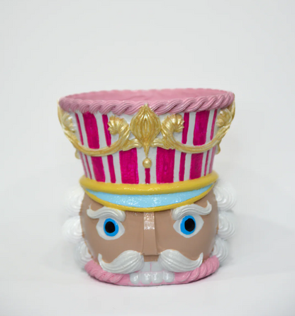 Christmas Nutcracker Pot Vase, Nutcracker Vase Planter, Nutcracker Planter, Nutcracker Vase, Holiday Nutcracker Pot Vase