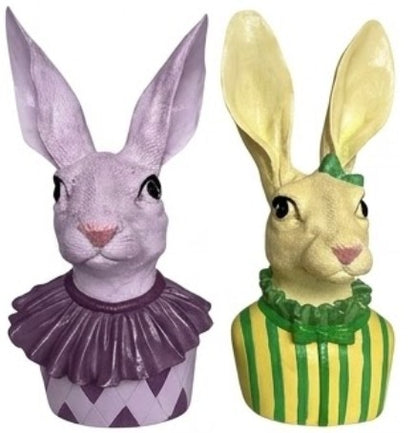 Hasenbüste Figuren, Hasenbüste Dekor, Hasen Figuren Set, Hasen Art Dekor, Hasen Dekor, Osterhasen Figur, Handgemachte Hasen Figur