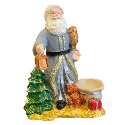 Handmade Santa Claus Decor, Handmade Santa Claus Statue, Handmade Christmas Santa, Holiday Gift Idea, Santa Claus, Santa Claus Candle Holder