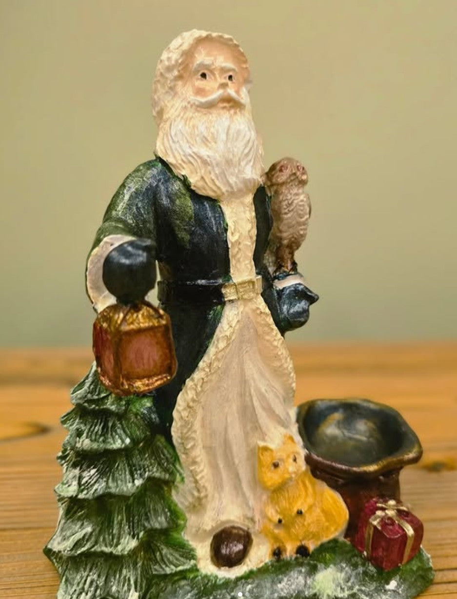 Handmade Santa Claus Decor, Handmade Santa Claus Statue, Handmade Christmas Santa, Holiday Gift Idea, Santa Claus, Santa Claus Candle Holder
