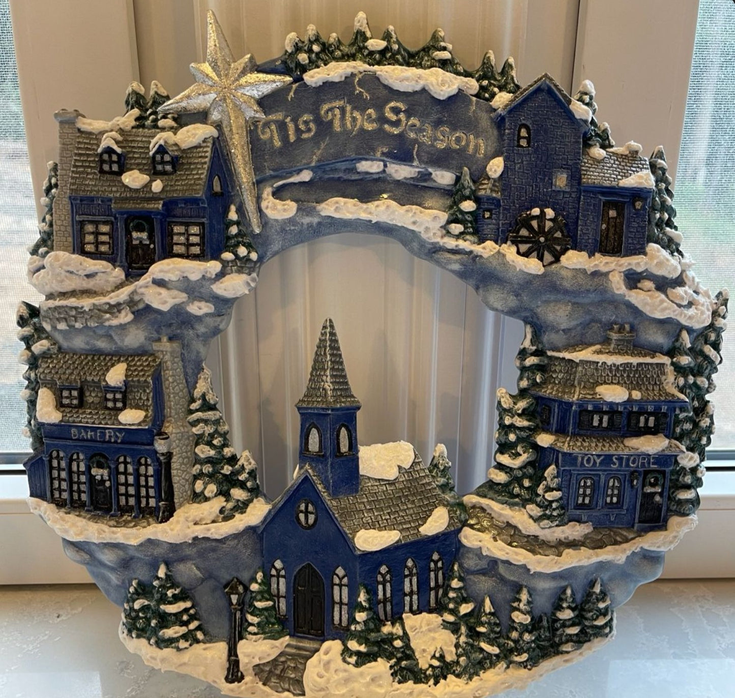 3D Wall Art Decor, Winter Village Sculpture, Holiday Themed Wall Accent, Seasonal Home Decoration