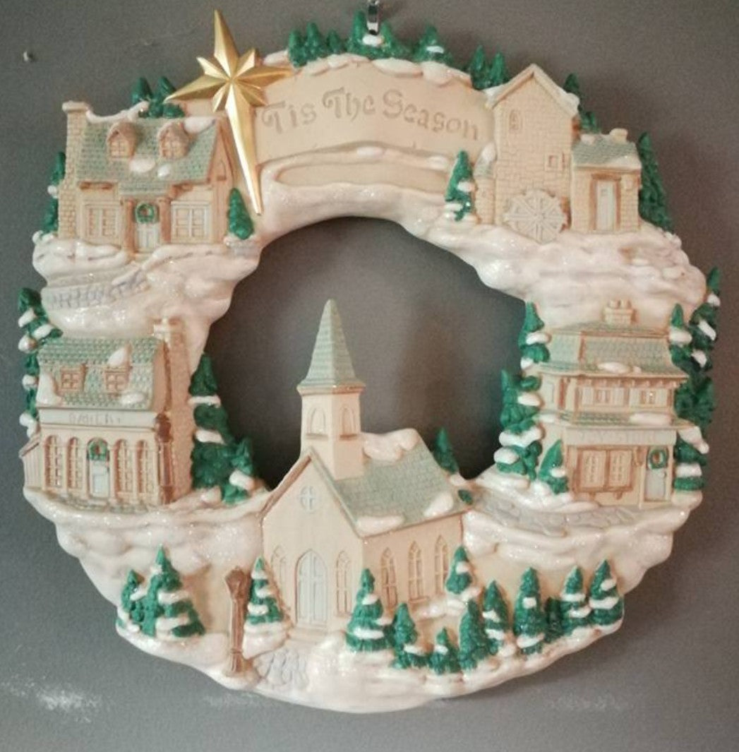 3D Wall Art Decor, Winter Village Sculpture, Holiday Themed Wall Accent, Seasonal Home Decoration