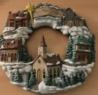 3D Wall Art Decor, Winter Village Sculpture, Holiday Themed Wall Accent, Seasonal Home Decoration