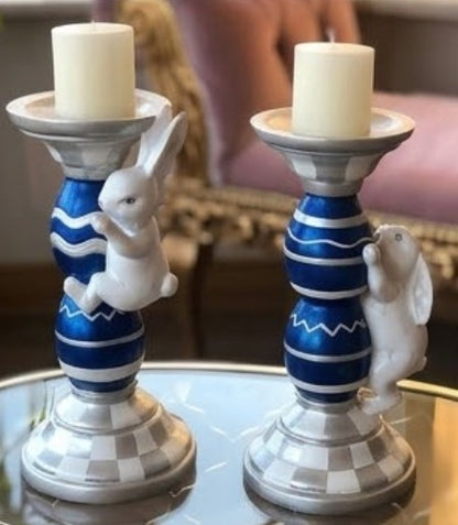 Set portacandele a forma di coniglietto pasquale con conigli rampicanti e uova, portacandele a forma di coniglio pasquale, portacandele a forma di coniglio pasquale, portacandele a forma di coniglietto, portacandele a forma di coniglio