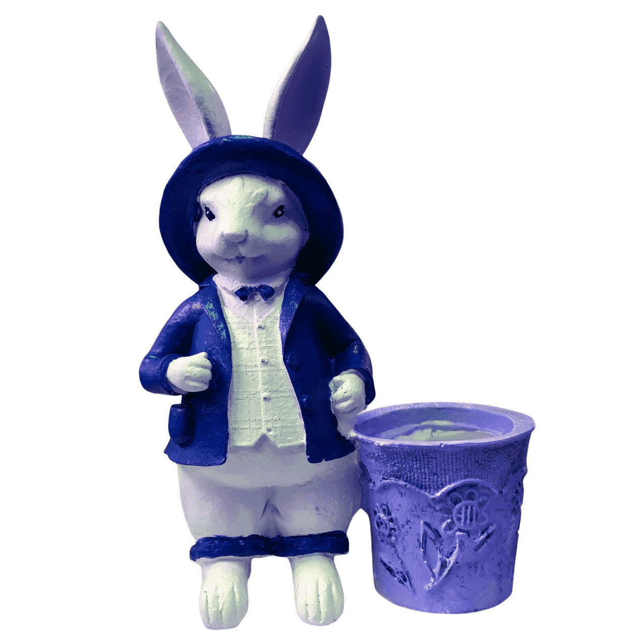 Handmade Basket Rabbit Decor, Cute Bunny Statue, Handmade Bunny Decor, Basket Rabbit Figurine, Handmade Rabbit Decor, Handmade Bunny Statue