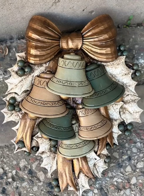 Handmade 3D New Year’s Bell Decor, Christmas Wall Bell Ornament, Holiday Bells Decoration