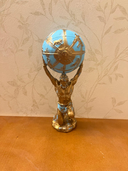 Atlas hält die Globus-Statue, Atlas-Figur, griechische Mythologie-Dekor, Atlas-Skulptur, Mythologie-Kunst-Dekor, Mythologie-Statue, Atlas-Büste-Dekor, Atlas-Statue