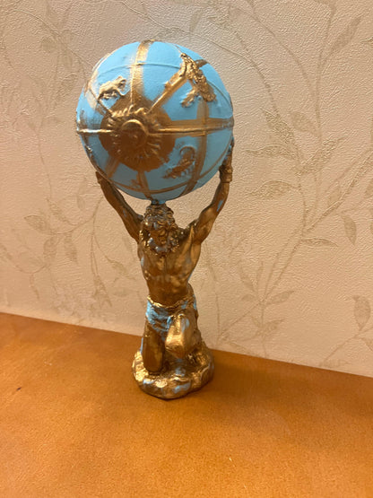 Atlas hält die Globus-Statue, Atlas-Figur, griechische Mythologie-Dekor, Atlas-Skulptur, Mythologie-Kunst-Dekor, Mythologie-Statue, Atlas-Büste-Dekor, Atlas-Statue