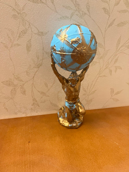 Atlas hält die Globus-Statue, Atlas-Figur, griechische Mythologie-Dekor, Atlas-Skulptur, Mythologie-Kunst-Dekor, Mythologie-Statue, Atlas-Büste-Dekor, Atlas-Statue