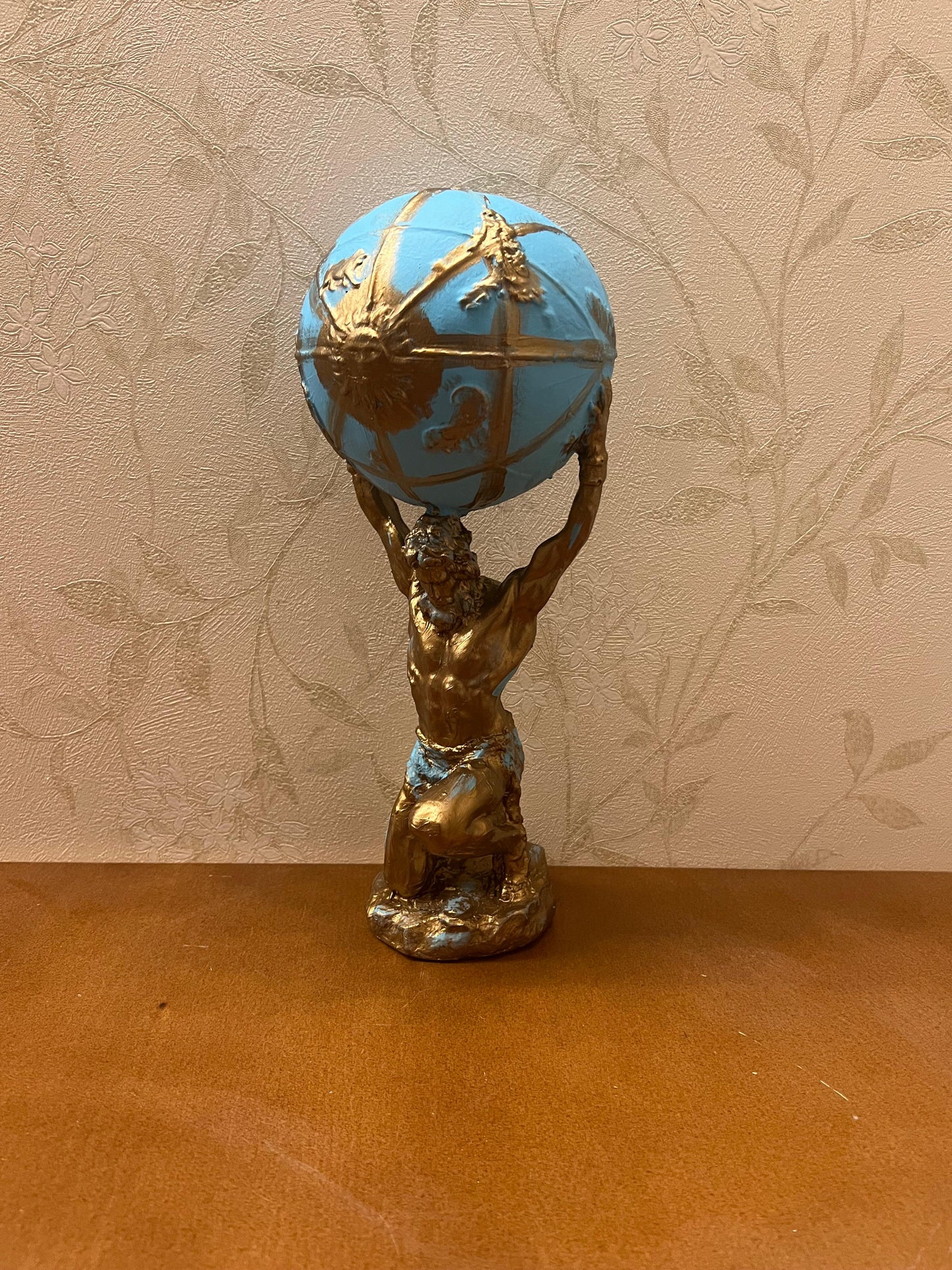 Atlas hält die Globus-Statue, Atlas-Figur, griechische Mythologie-Dekor, Atlas-Skulptur, Mythologie-Kunst-Dekor, Mythologie-Statue, Atlas-Büste-Dekor, Atlas-Statue