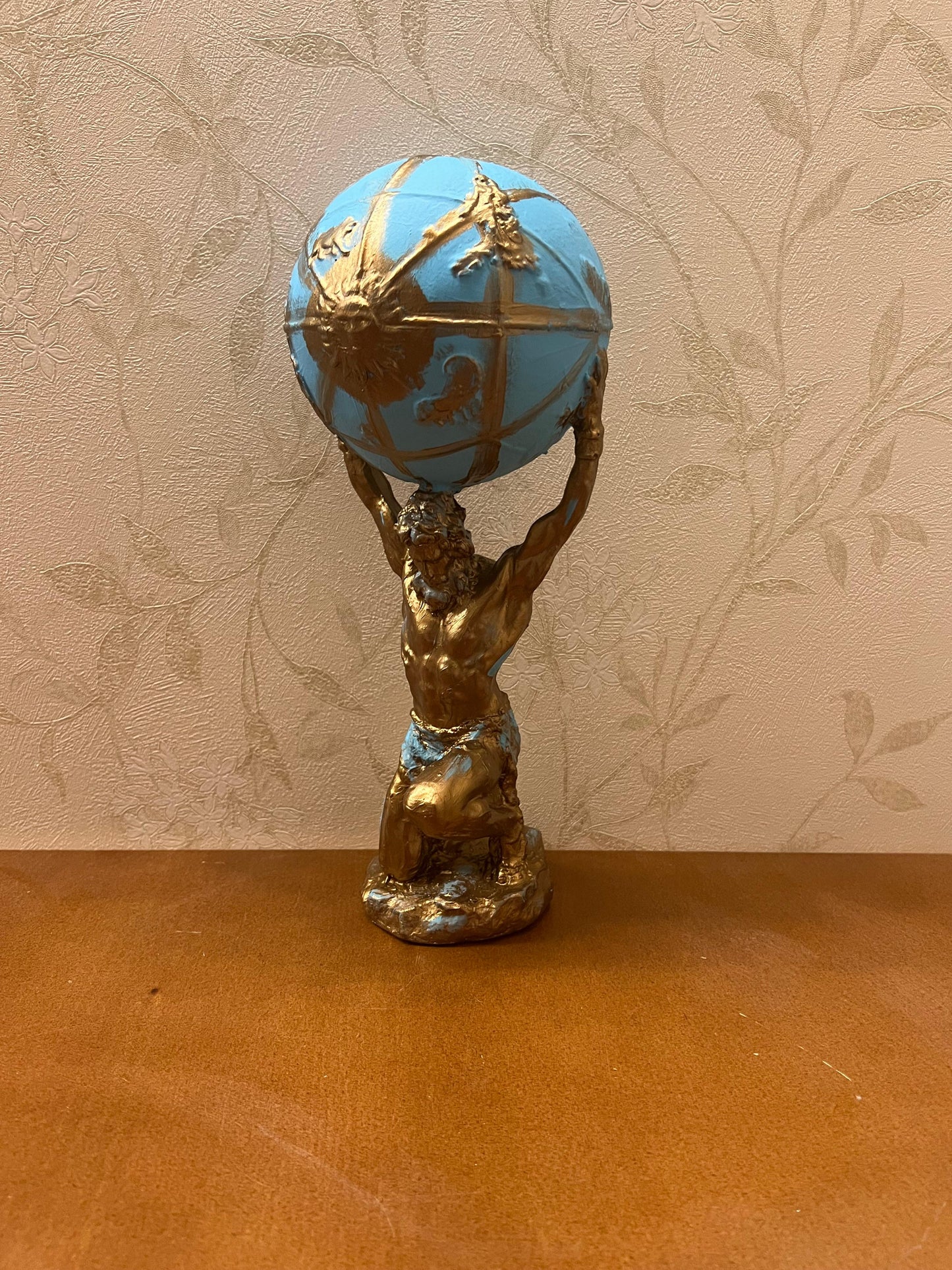 Atlas hält die Globus-Statue, Atlas-Figur, griechische Mythologie-Dekor, Atlas-Skulptur, Mythologie-Kunst-Dekor, Mythologie-Statue, Atlas-Büste-Dekor, Atlas-Statue