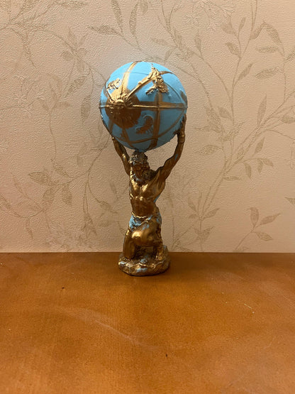 Atlas hält die Globus-Statue, Atlas-Figur, griechische Mythologie-Dekor, Atlas-Skulptur, Mythologie-Kunst-Dekor, Mythologie-Statue, Atlas-Büste-Dekor, Atlas-Statue
