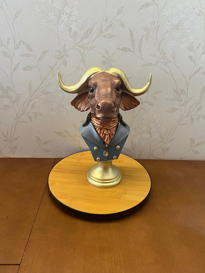 Buffalo Man Statue, Handmade Buffalo Sculpture, Buffalo Head Statue, Elegant Buffalo Head Sculpture, Buffalo Sculpture, Buffalo Man Decor, Buffalo Head Statue, Buffalo Head Sculpture