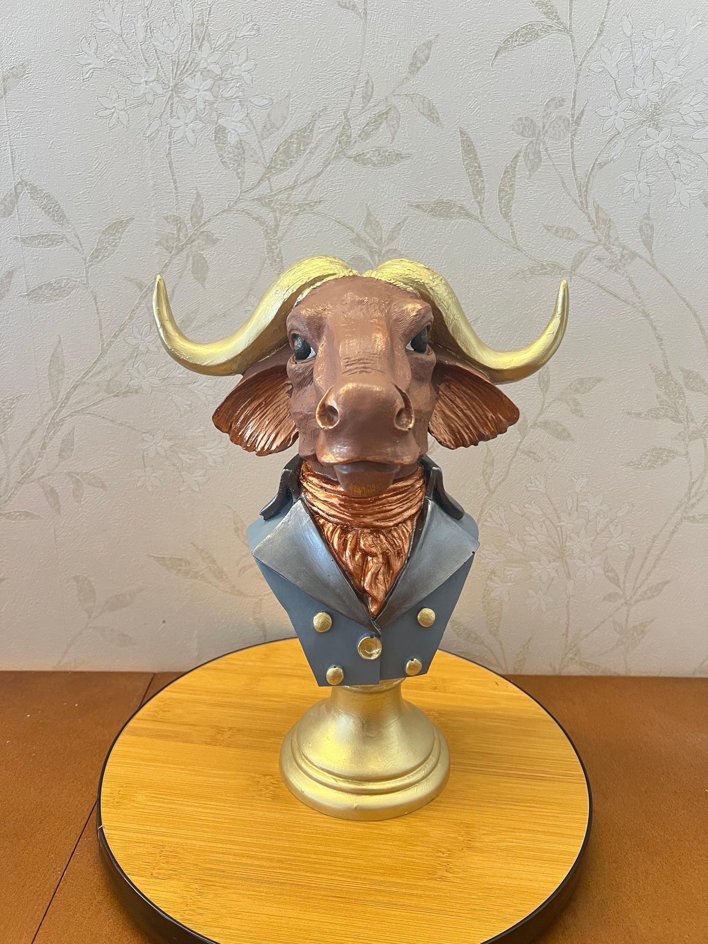 Buffalo Man Statue, Handmade Buffalo Sculpture, Buffalo Head Statue, Elegant Buffalo Head Sculpture, Buffalo Sculpture, Buffalo Man Decor, Buffalo Head Statue, Buffalo Head Sculpture