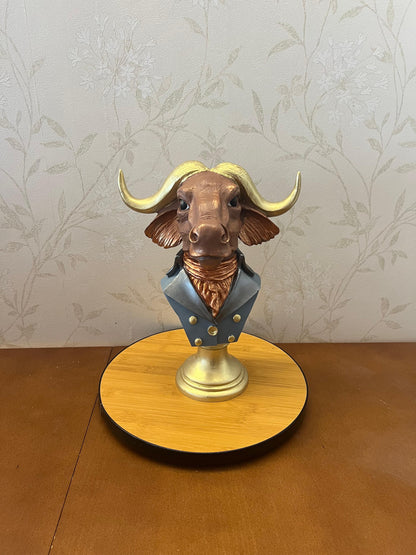 Buffalo Man Statue, Handmade Buffalo Sculpture, Buffalo Head Statue, Elegant Buffalo Head Sculpture, Buffalo Sculpture, Buffalo Man Decor, Buffalo Head Statue, Buffalo Head Sculpture