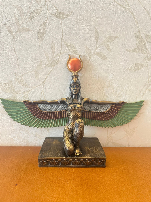 Egyptian Goddess Isis Sculpture, Isis Statue, Winged Isis Goddess Statue, Ancient Egyptian Isis Statue, Handmade Isis Sculpture, Isis Decor