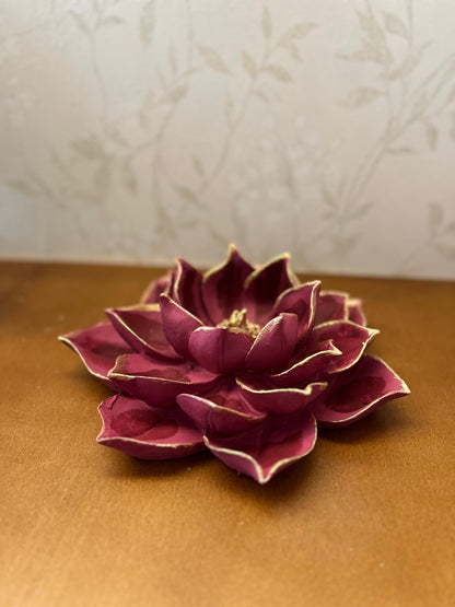 Scultura di loto, Decorazione di fiori di loto, Decorazione floreale per la casa, Scultura di fiori di loto, Statua di fiori di loto, Statua di loto, Statuina di fiori di loto, Oggetti di fiori di loto