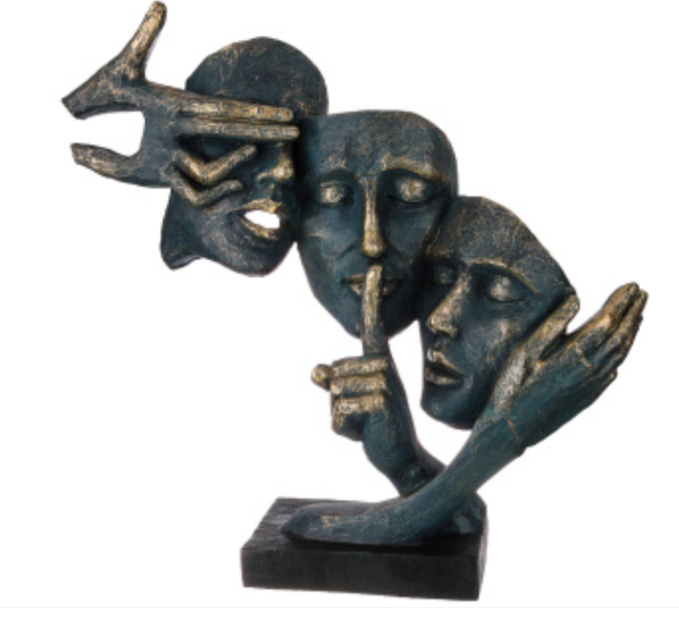 Abstract Three Face Sculpture, Modern Art Decor, Tabletop Statue, Modern Face Sculpture, Face Sculpture, Face Statue, Modern Face Decor, Face Figurine, Modern Face Statue