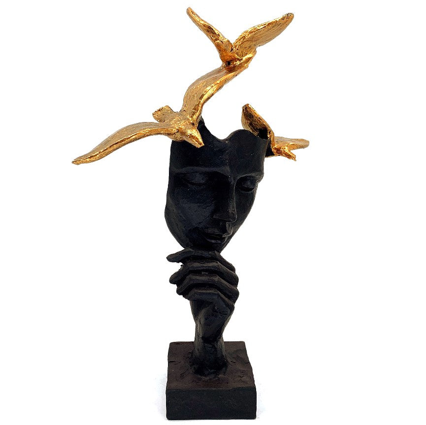 Abstract Face Decor, Abstract Face Art Decor, Modern Abstract Face Statue, Abstract Face Sculpture, Elegant Abstract Face Sculpture