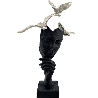 Abstract Face Decor, Abstract Face Art Decor, Modern Abstract Face Statue, Abstract Face Sculpture, Elegant Abstract Face Sculpture