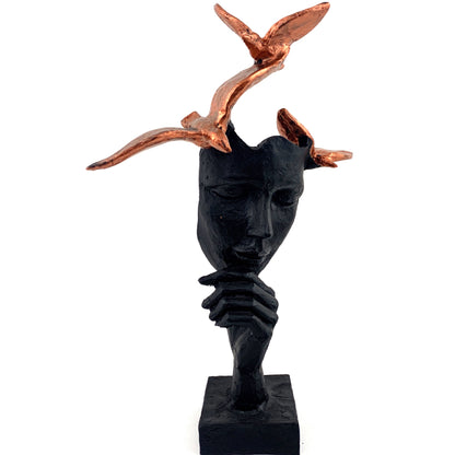 Abstract Face Decor, Abstract Face Art Decor, Modern Abstract Face Statue, Abstract Face Sculpture, Elegant Abstract Face Sculpture