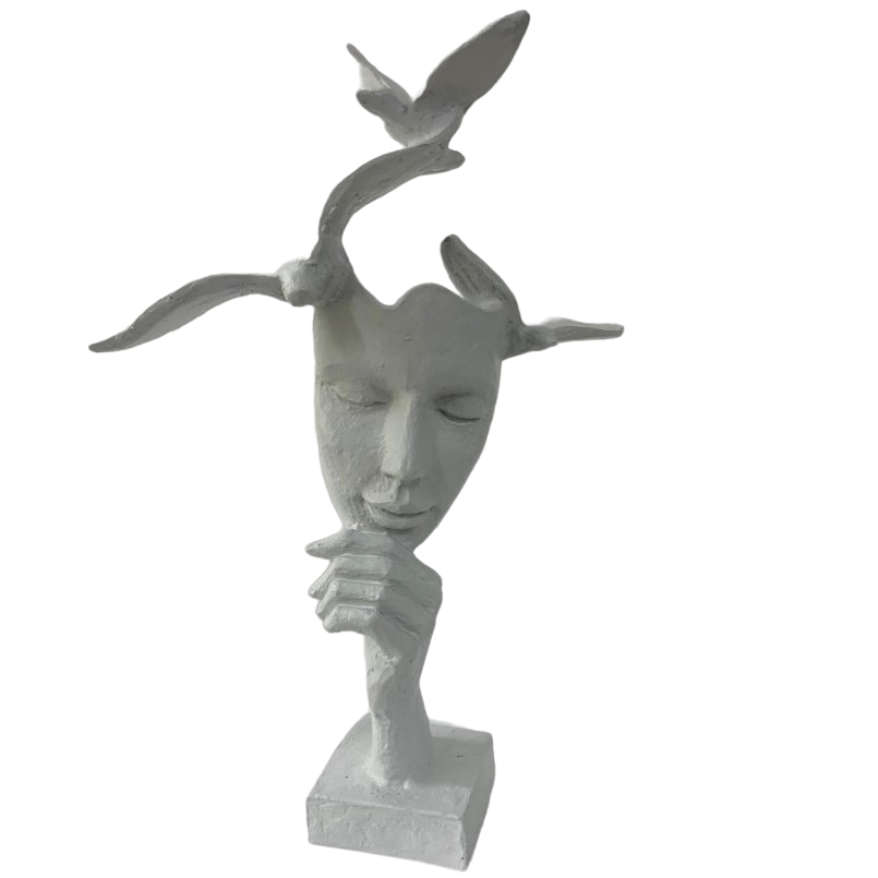 Abstract Face Decor, Abstract Face Art Decor, Modern Abstract Face Statue, Abstract Face Sculpture, Elegant Abstract Face Sculpture